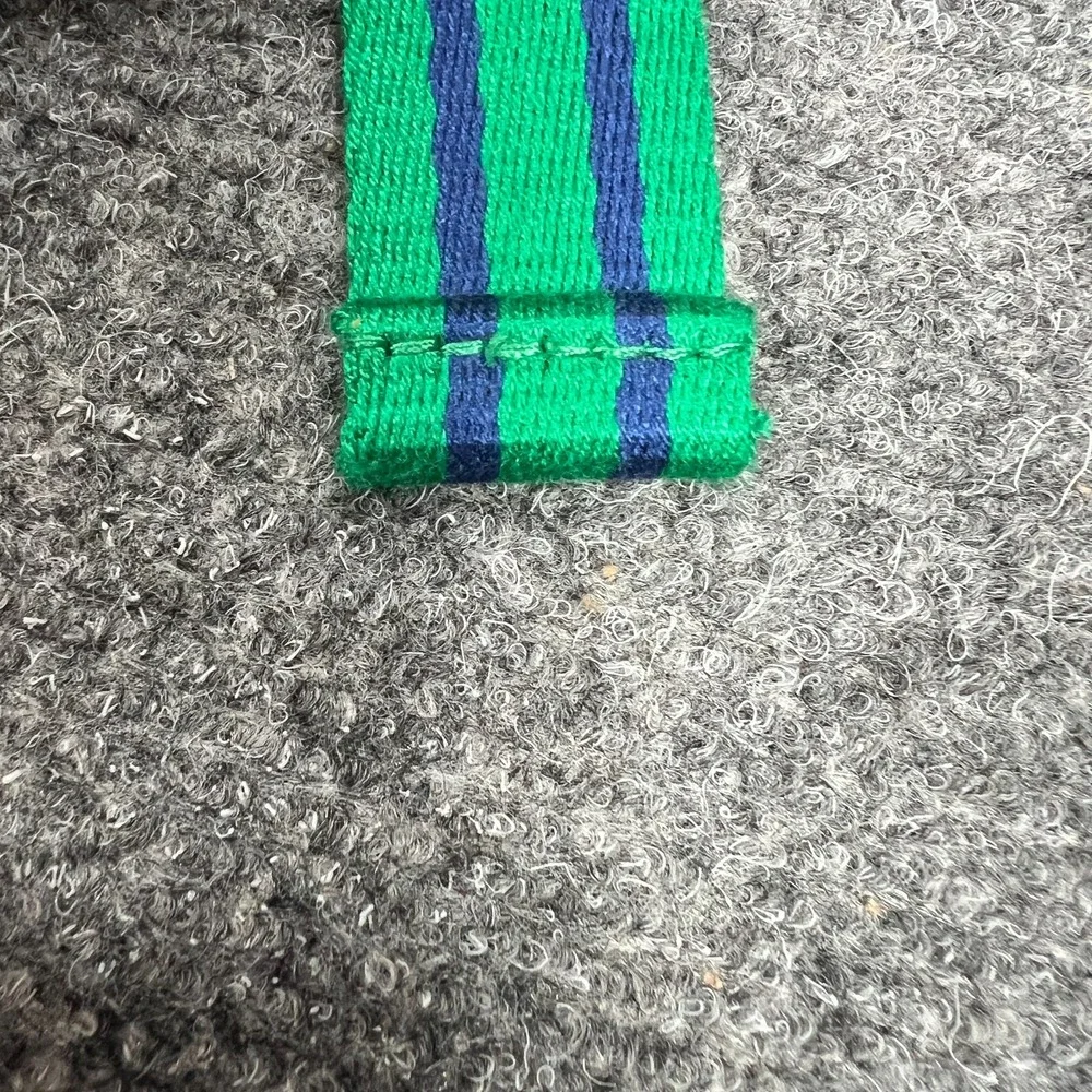 Polo Ralph‎ Lauren Belt Youth Boys Green Blue Striped Woven D Ring 27 Inch